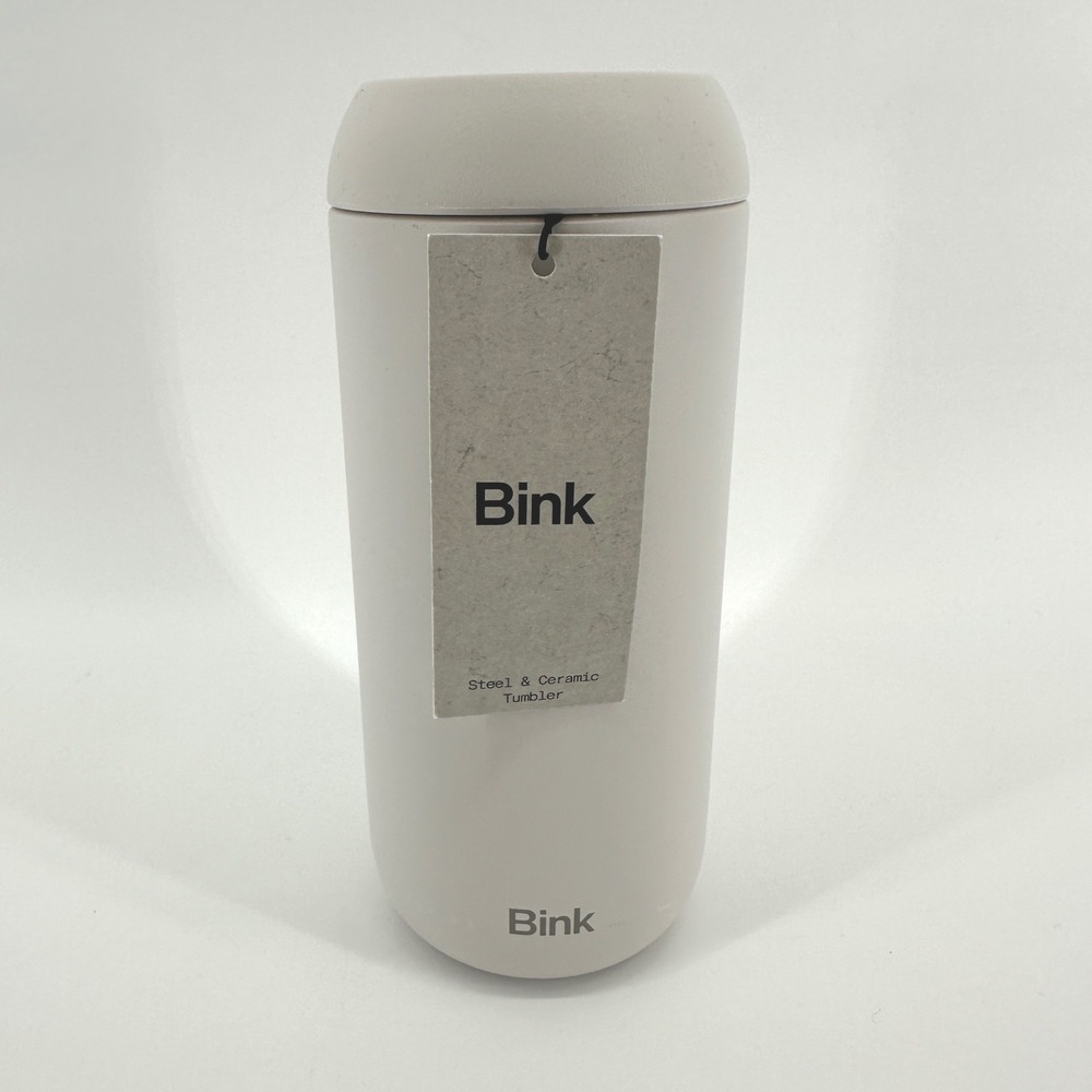Bink Sip Tumbler 17oz Bone White Ceramic Coated Steel Insulated BINST17001BO
